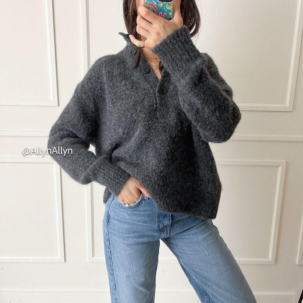 Jenni Kayne Boucle Button Pullover - Small